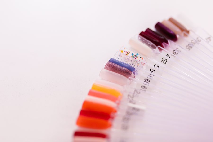 Paleta de cores de esmalte